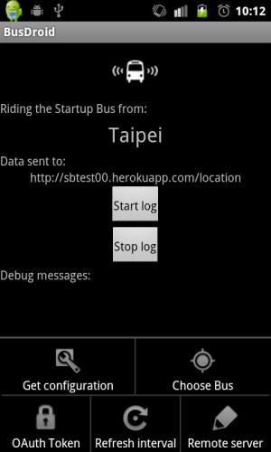 BusDroid interface