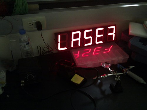 Laser sign built for the lab