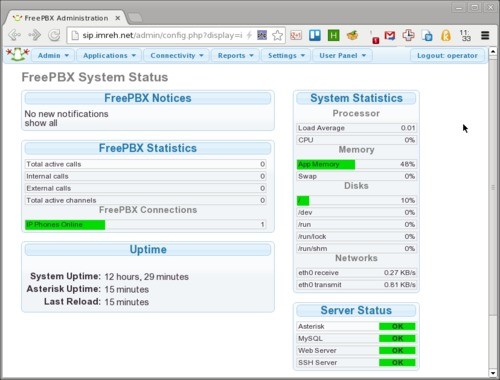 Asterisk freepbx настройка windows huawei 1550