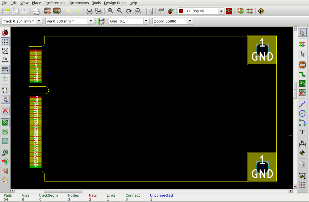 Mini PCIe baseboard in KiCad (click for source)