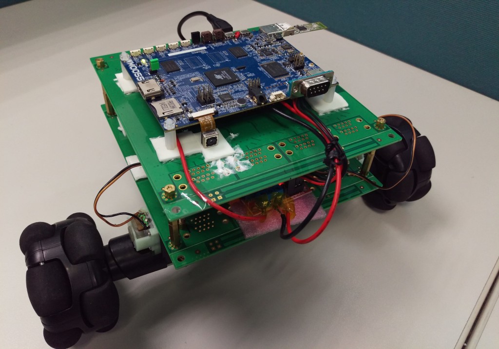 Hacked-together robot from the lab